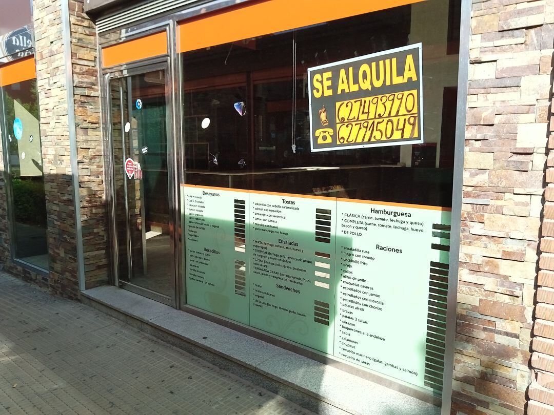 Restaurante cerrado por cese del negocio