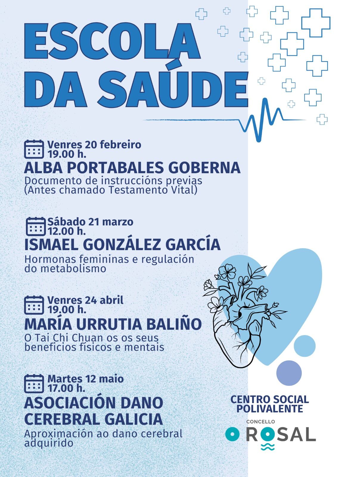 Cartel de la segunda edición de la Escola de Saúde de O Rosal