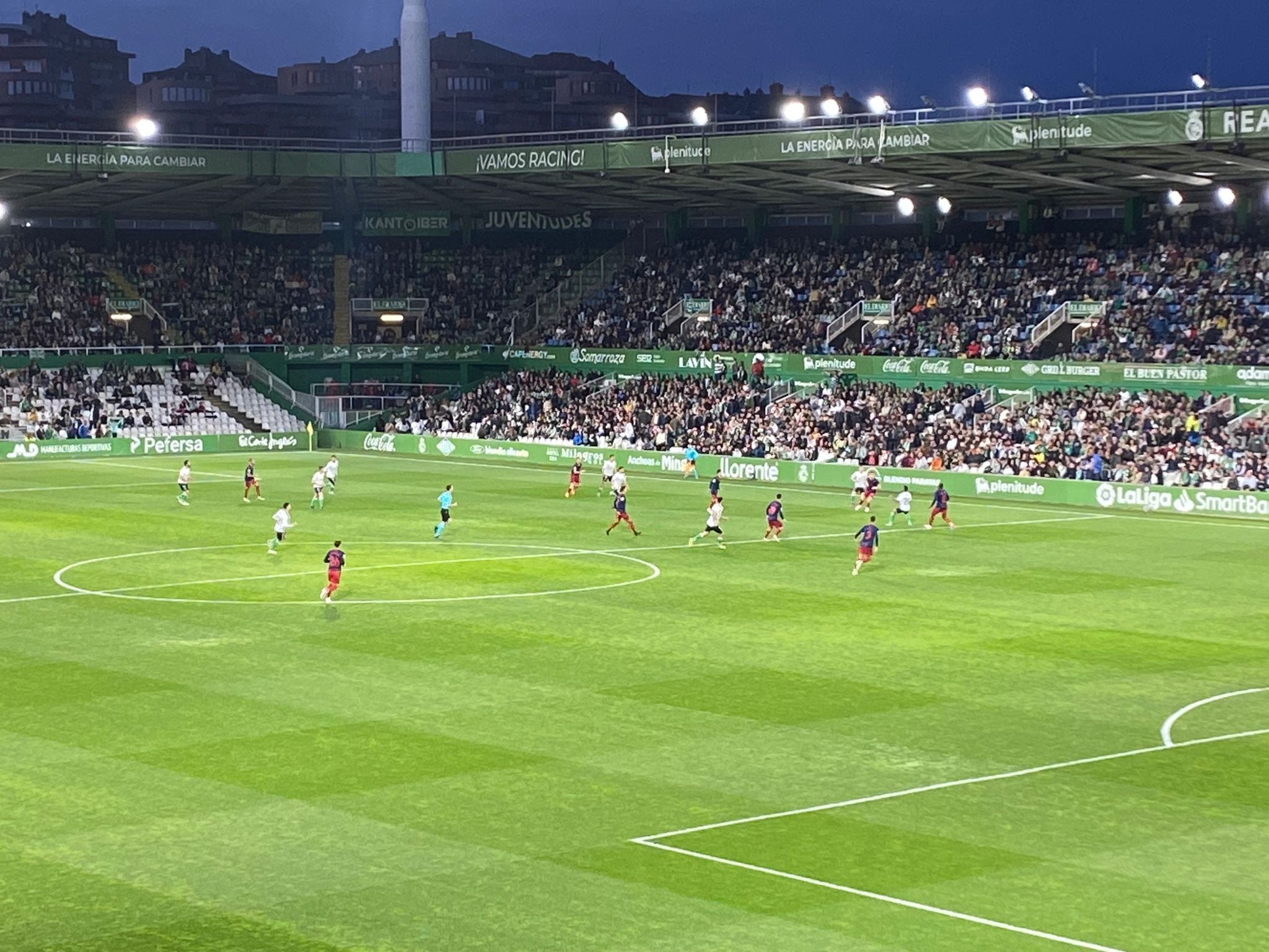 Partido disputado en Santander entre Racing y Albacete