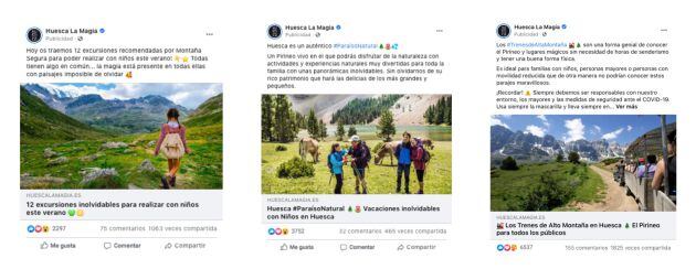 Propuestas de Huesca La Magia en redes sociales
