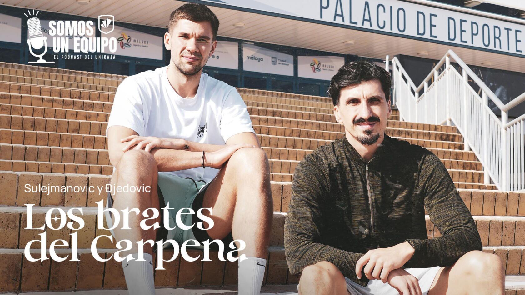 Sulejmanovic y Djedovic, en las escaleras exteriores del Martín Carpena