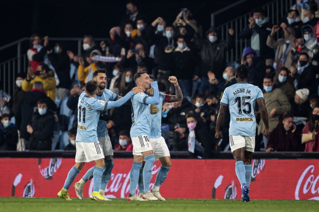 Aspas celebra su gol