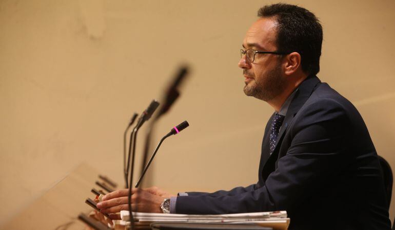 Rueda de prensa del portavoz del PSOE, Antonio Hernando.