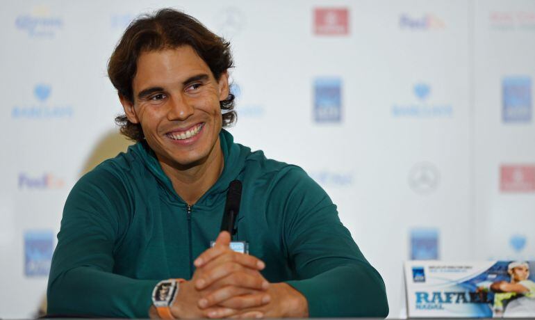 Tennis - Barclays ATP World Tour Finals Media Day - O2 Arena, London - 13/11/15 Spain&#039;s Rafael Nadal during a press conference
 Action Images via Reuters / Tony O&#039;Brien
 Livepic
 EDITORIAL USE ONLY.