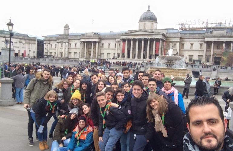 El grupo de scouts en Londres