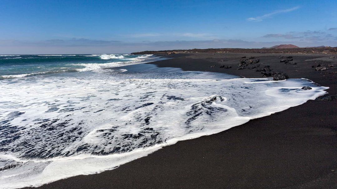 Playa de Janubio, en el término municipal de Yaiza.
