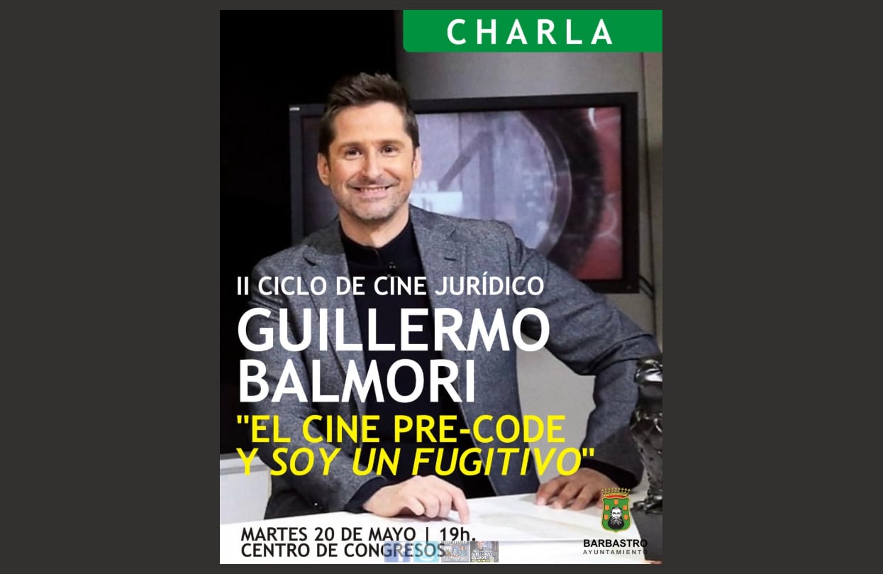 Cartel Charla Ciclo Cine Jurídico.