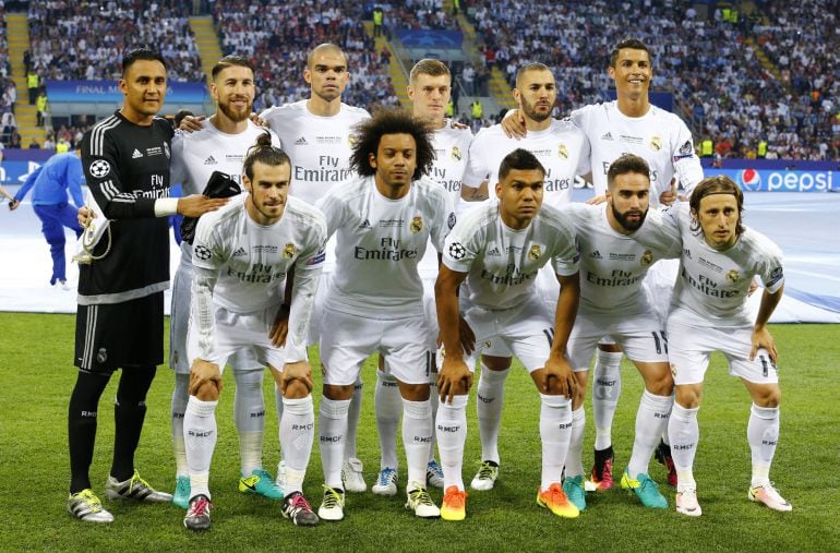 El once del Real Madrid en la final de Milán 