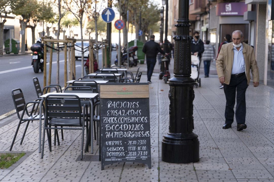 Imagen de una terraza en la ciudad de Logroño.