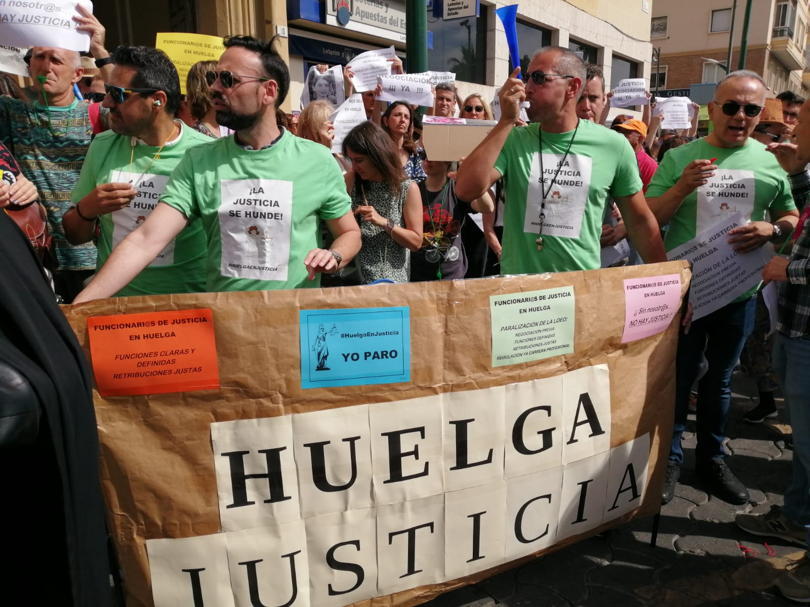 Movilización de los funcionarios de Justicia en Málaga