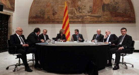 Reunió per impulsar la &#039;regeneració democràtica&#039;, al Palau de la Generalitat.