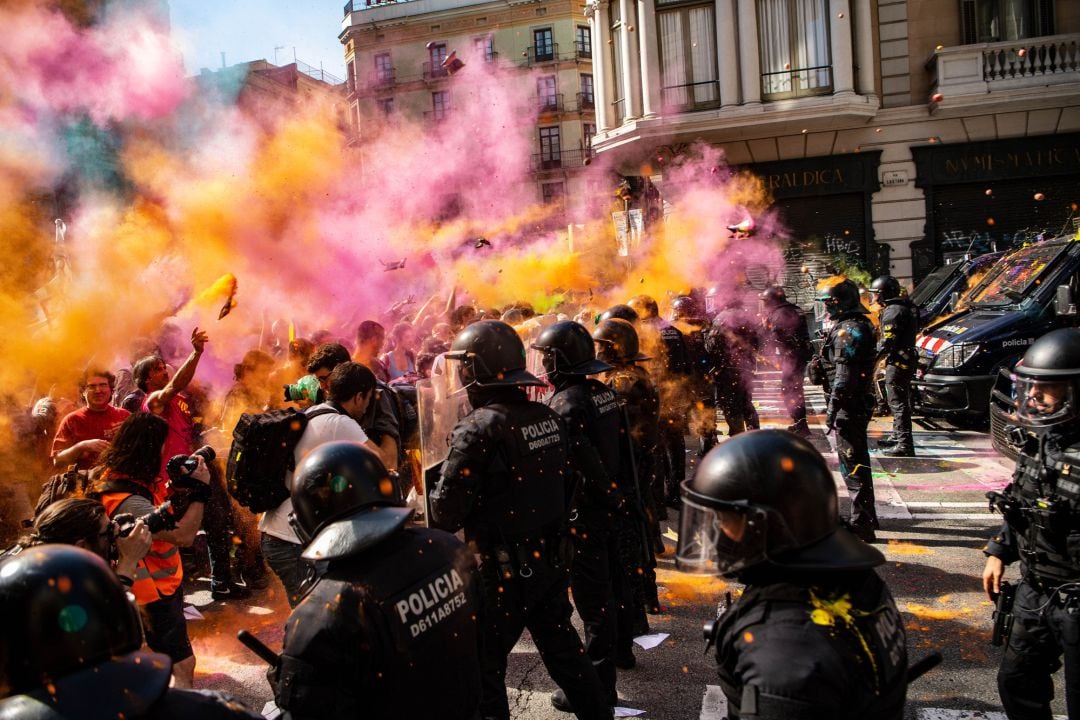 Imagen de los disturbios de este sábado