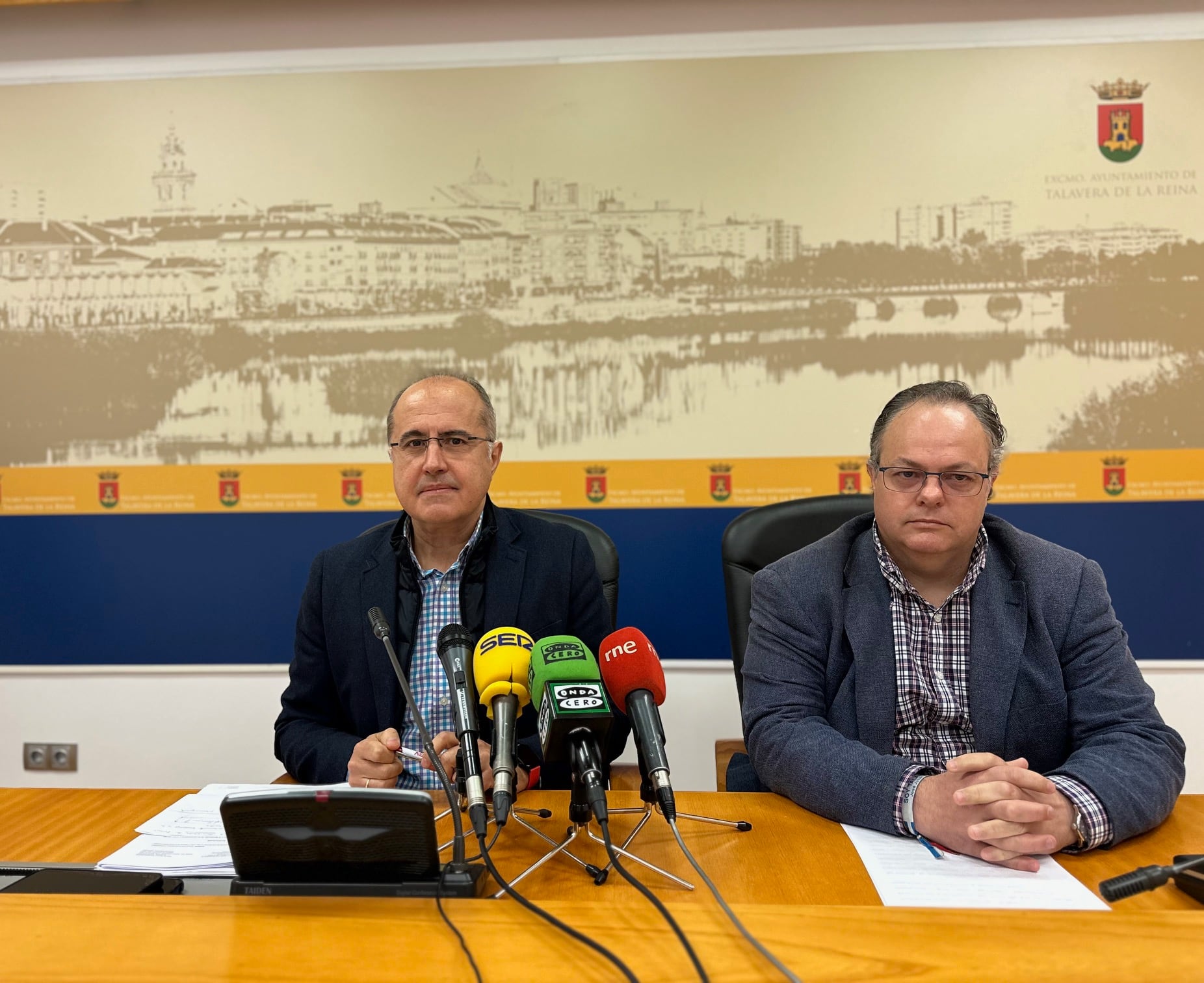 Jesús García-Barroso y Benedicto García en rueda de prensa