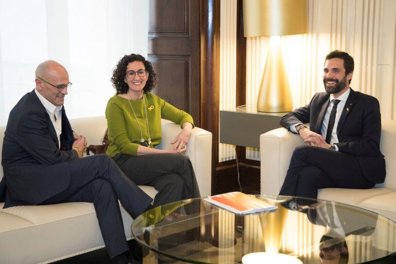 Raül Romeva, Marta Rovira i Roger Torrent