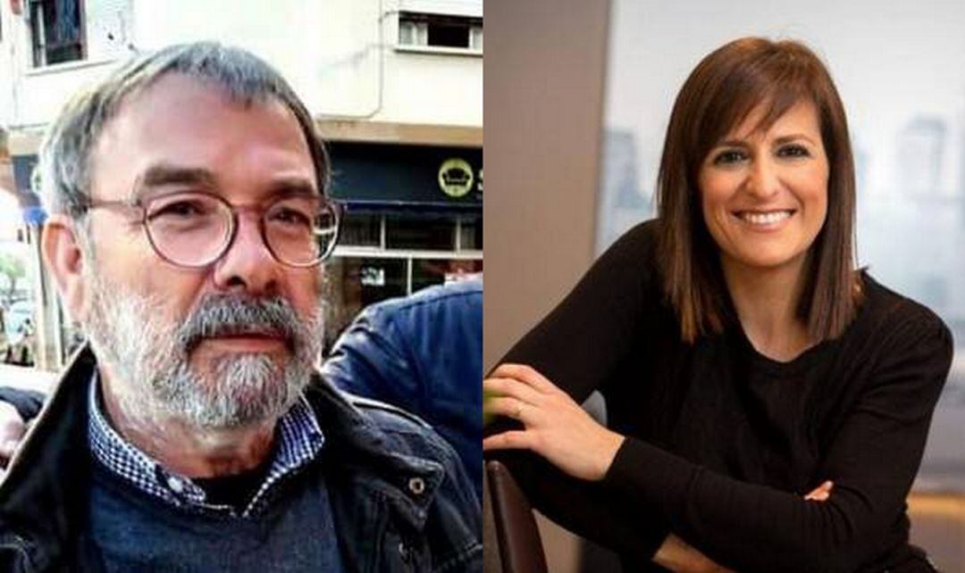 El escultor Josep Basset y la periodista Puri Naya