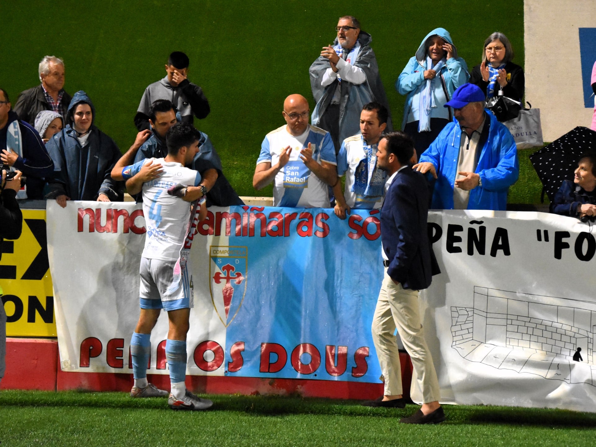 El capitán Álvaro Casas y el técnico Juan Carlos Andrés, agradecieron a los aficionados su apoyo en Tarazona