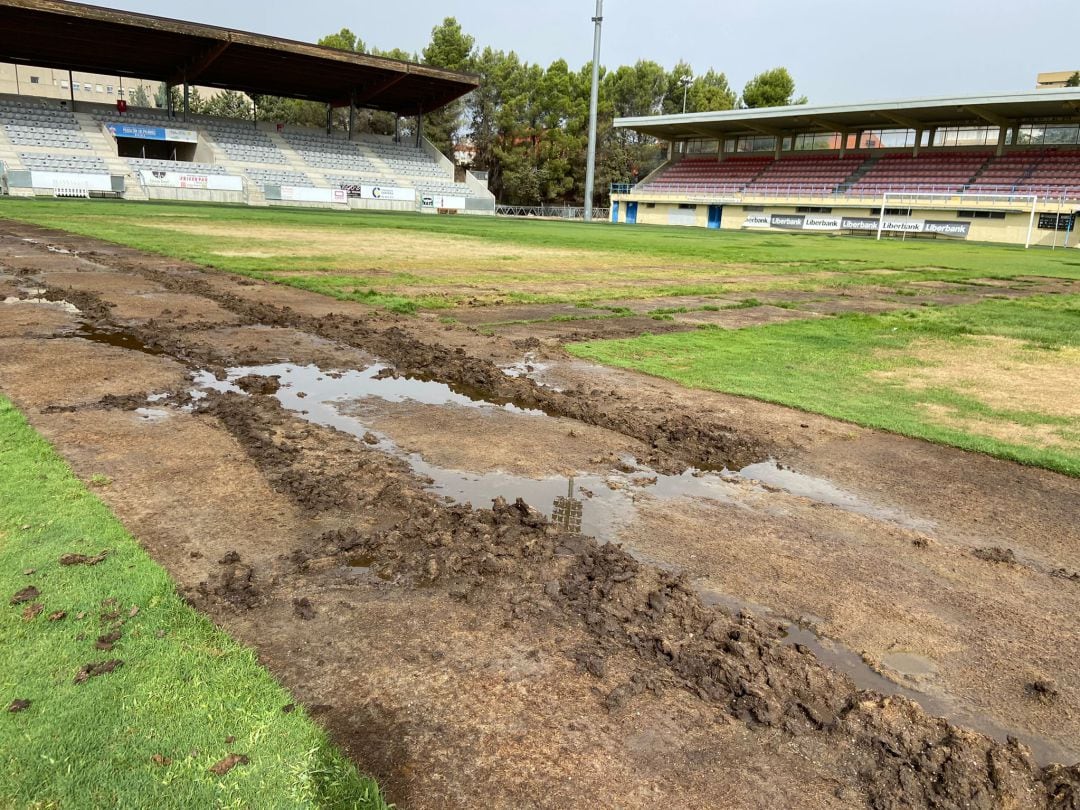 El estado en que quedó el césped de la Fuensanta tras los conciertos