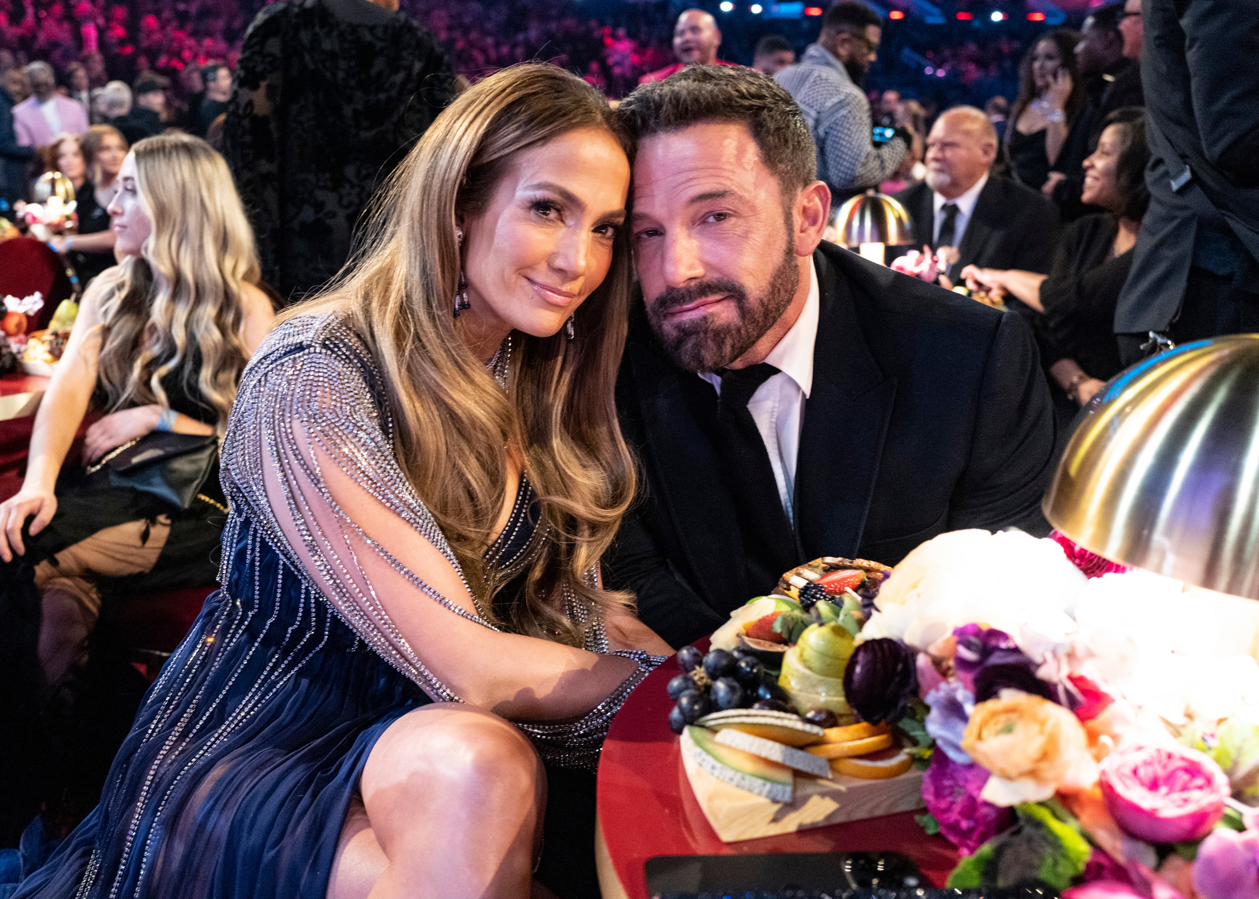 Jennifer López y Ben Affleck en la 65 edición de los Premio Grammy