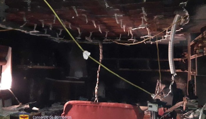 Trabajos de extinción del fuego