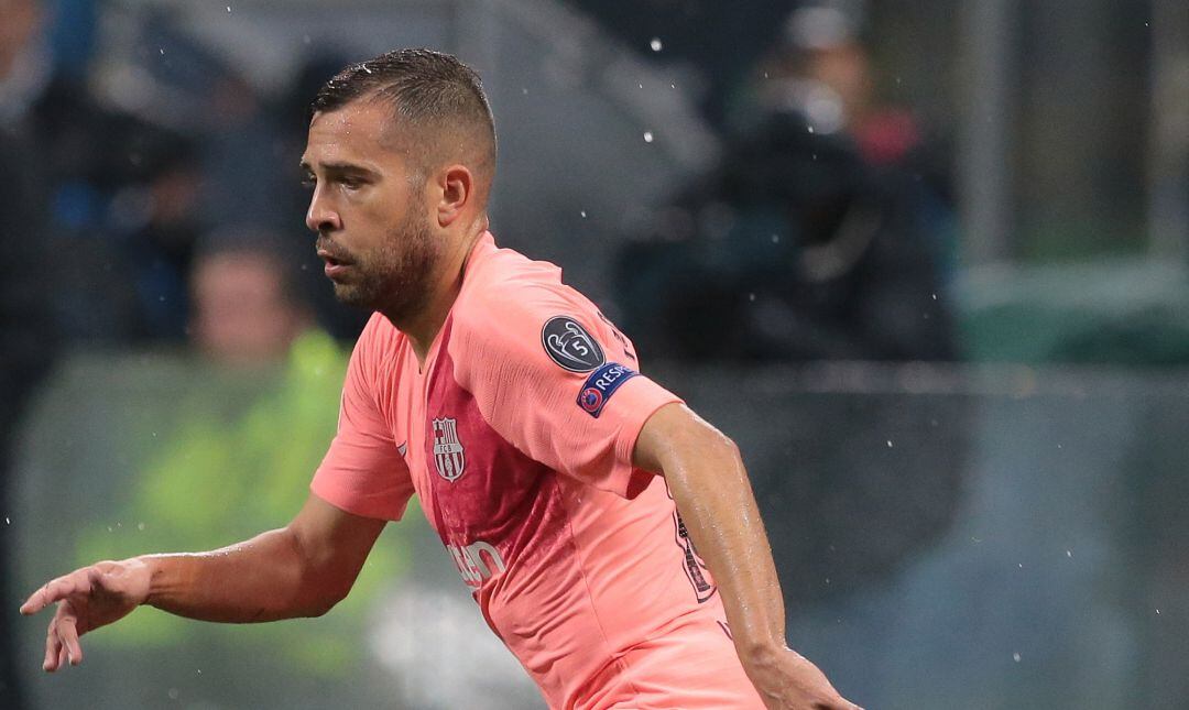 Jordi Alba, durante un partido con el Barça