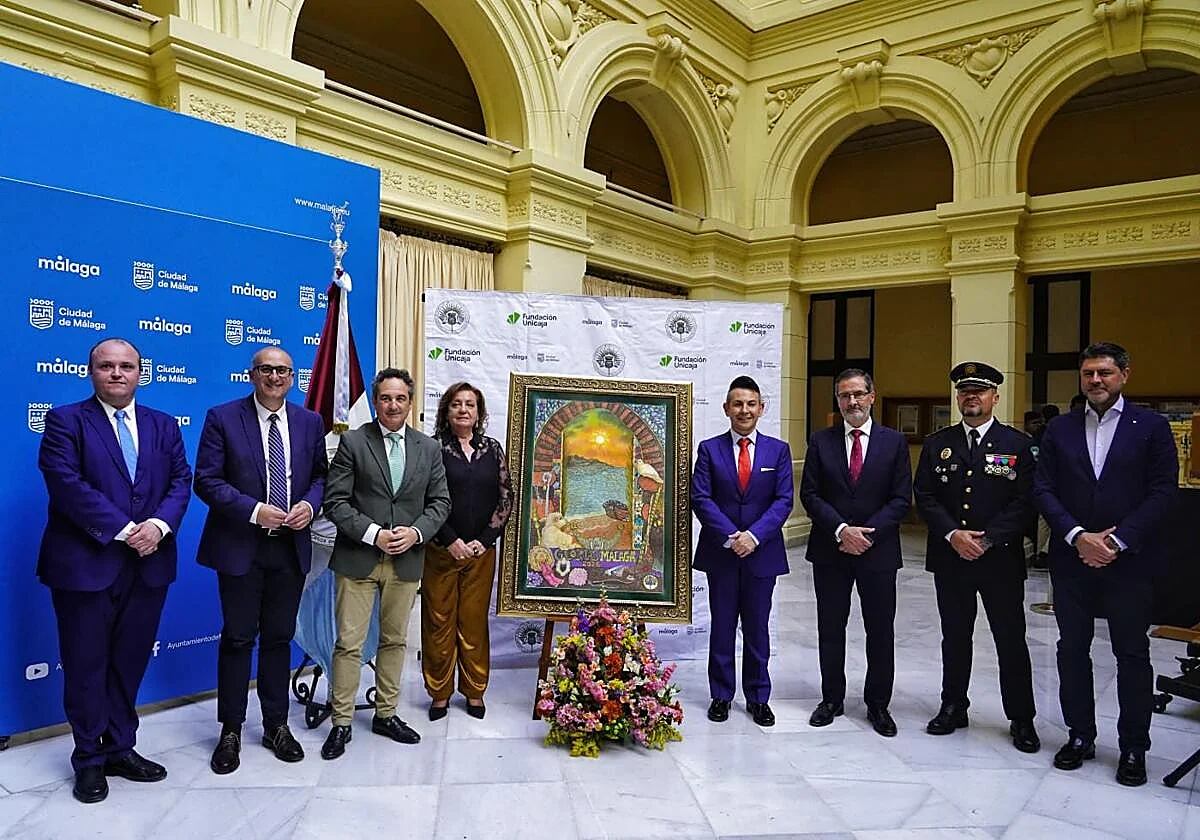 La presentación del cartel de las Glorias en el Ayuntamiento de Málaga este viernes