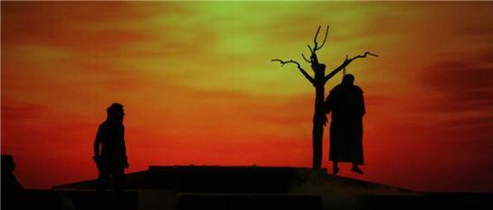 Instant en que Judes es penja a la Passió de Reus.