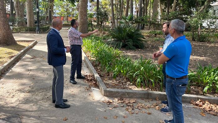 Un momento de la visita al parque