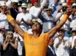 NOG. Roquebrune Cap Martin (France), 22/04/2018.- Rafael Nadal of Spain celebrates winning against Kei Nishikori of Japan in their final match at the Monte-Carlo Rolex Masters tournament in Roquebrune Cap Martin, France, 22 April 2018. (España, Tenis, Francia, Japón) EFE/EPA/SEBASTIEN NOGIER