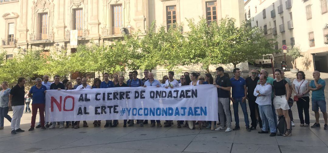 Concentración de trabajadores de Onda Jaén.