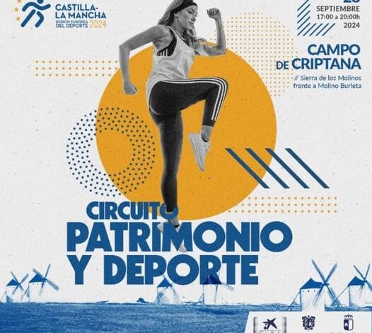 Cartel del Circuito Patrimonio y Deporte en Campo de Criptana