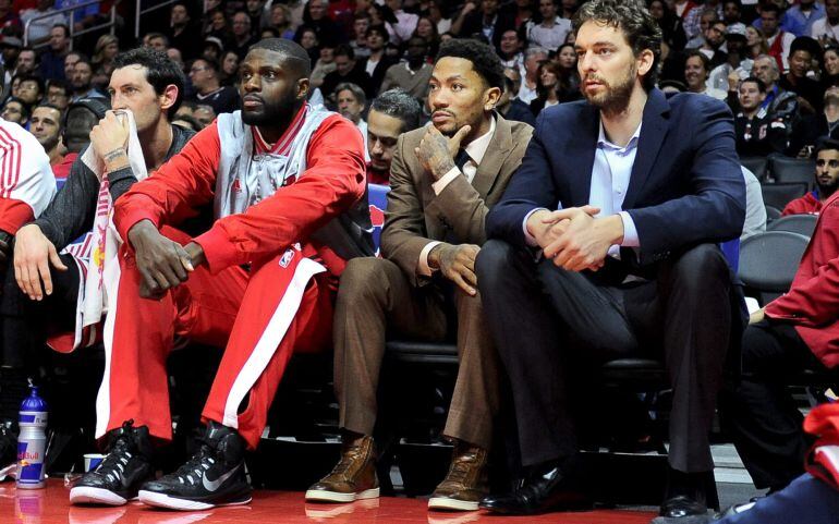 El español, durante un partido entre su equipo, los Bulls, ante los Clippers.