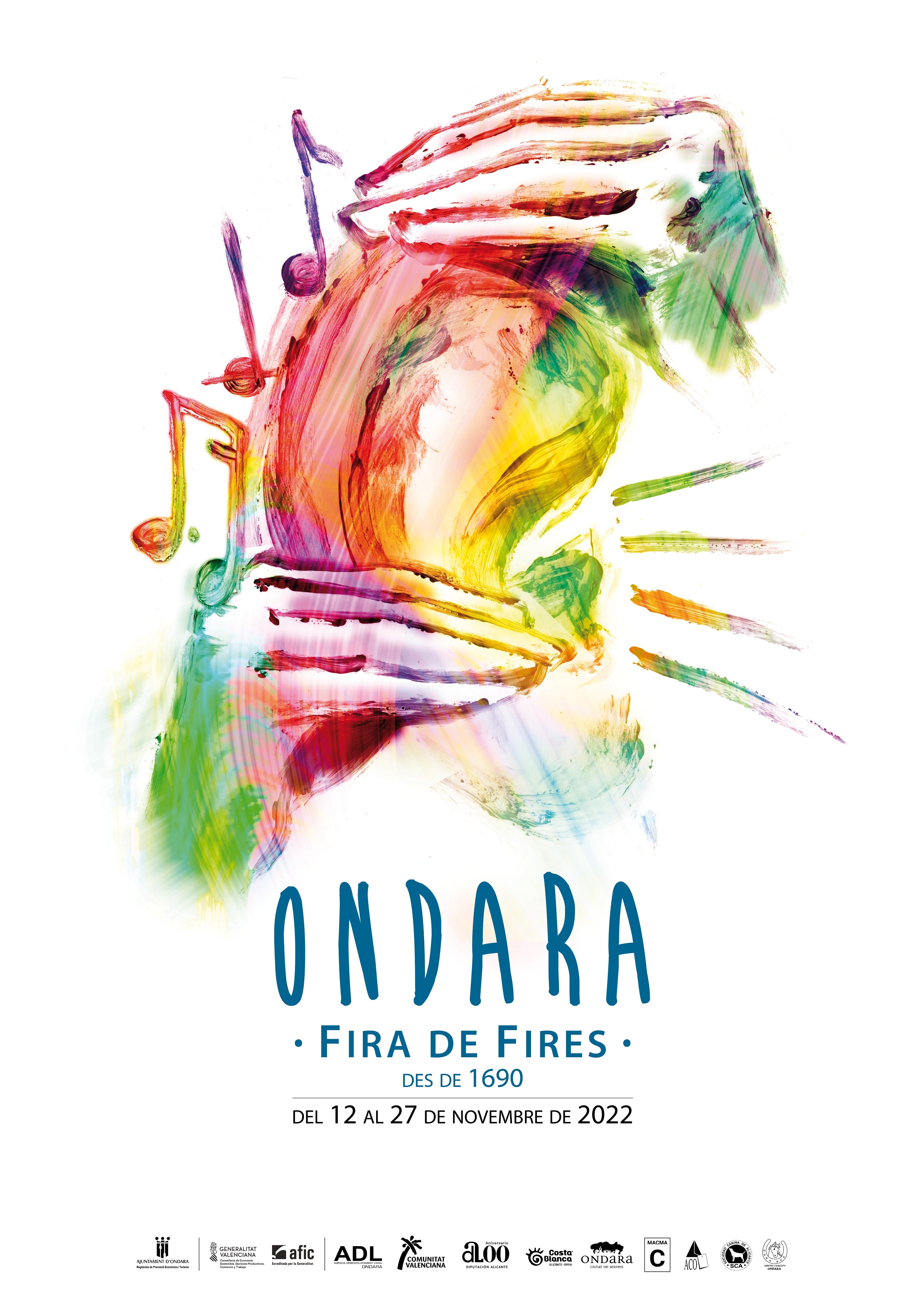 Cartel anunciador Fira de Fires d&#039;Ondara 2022.