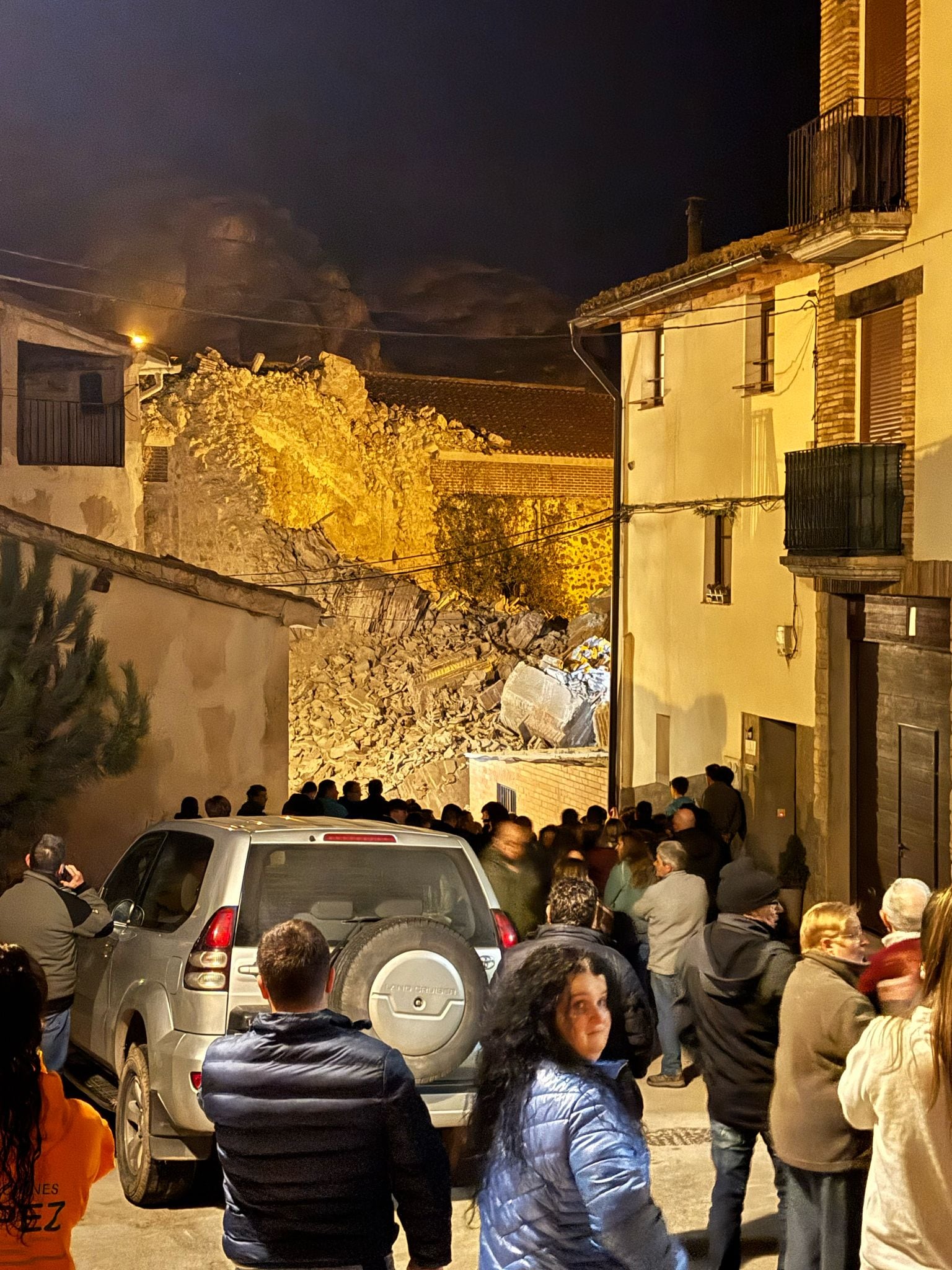 Se derrumba la torre de la iglesia de la Asunción de Viguera, del siglo XVII