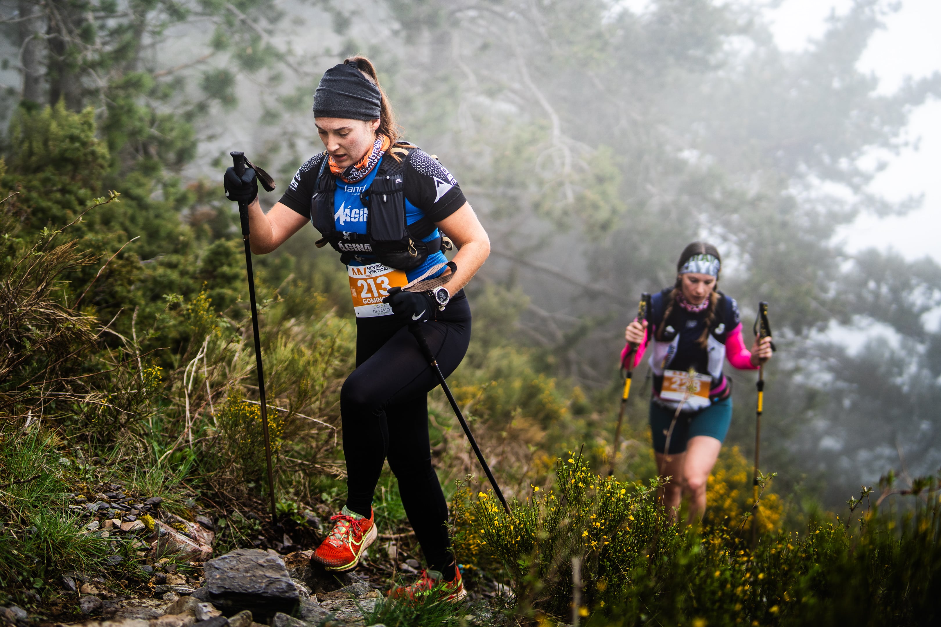 Un momento de la competición del Neveros Vertical 2024 en el Moncayo.