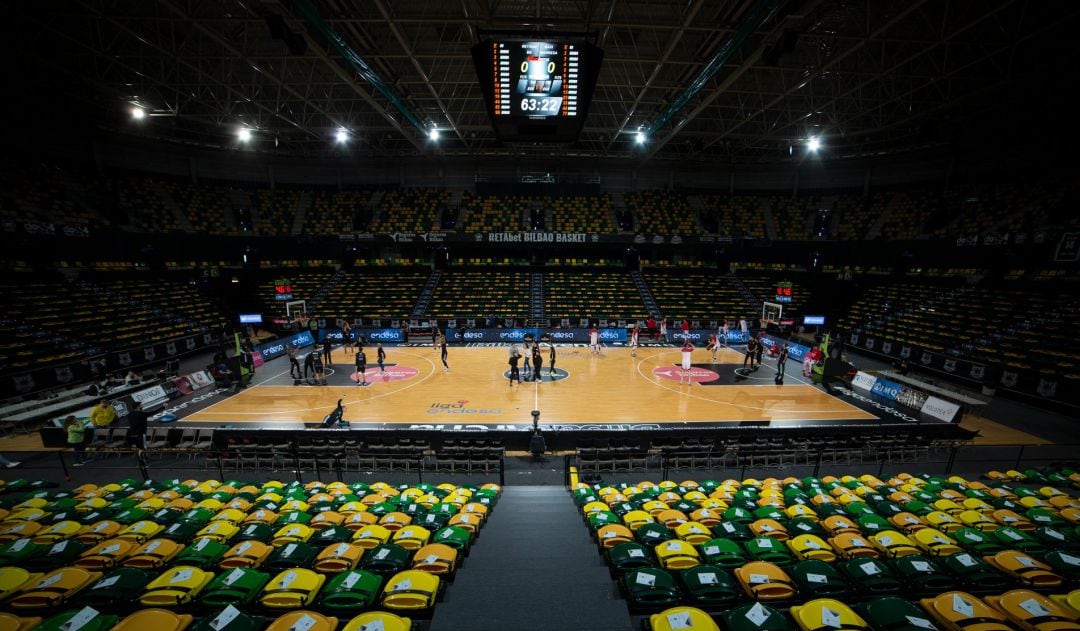 Bilbao Arena, minutos previos a una cita de Bilbao Basket en ACB