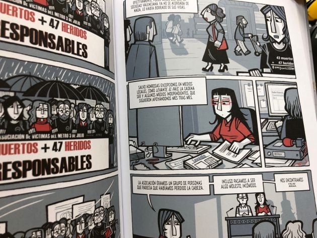 Fragmento del cómic &quot;El Día 3&quot; en el que aparece Radio Valencia Cadena SER