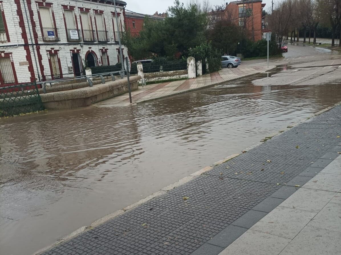 Estado de algunas calles de Medina del Campo tras las lluvias