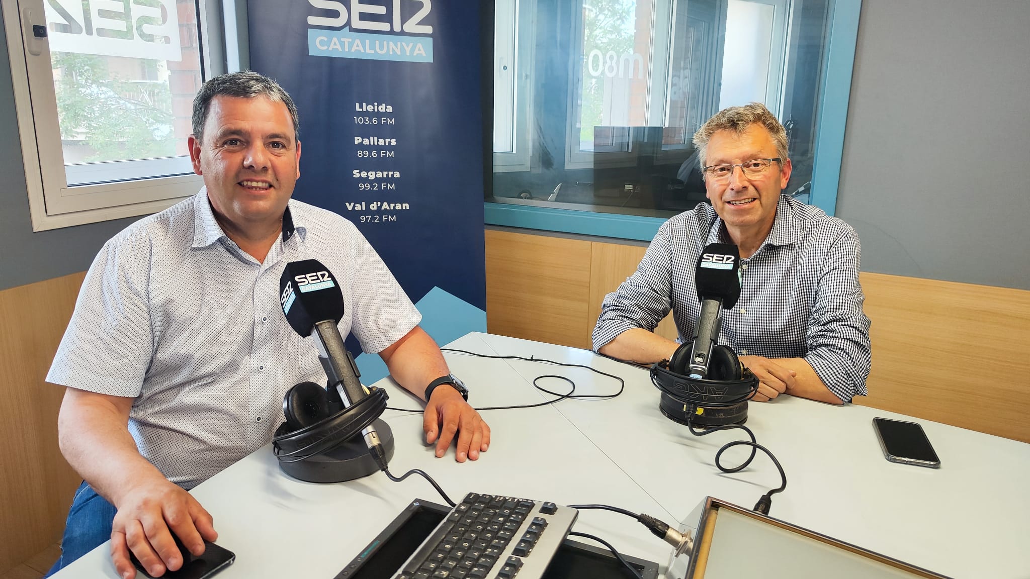 Miquel Plensa, alcalde d&#039;Algerri i president del consell comarcal de la Noguera i Pere Puiggròs, alcalde d&#039;Artesa de Lleida.