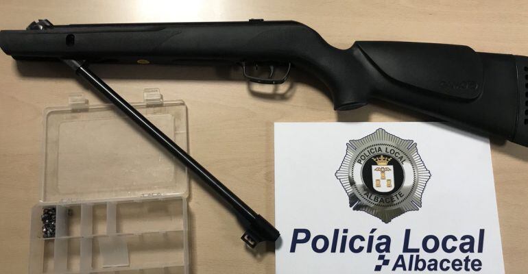 La carabina requisada al joven