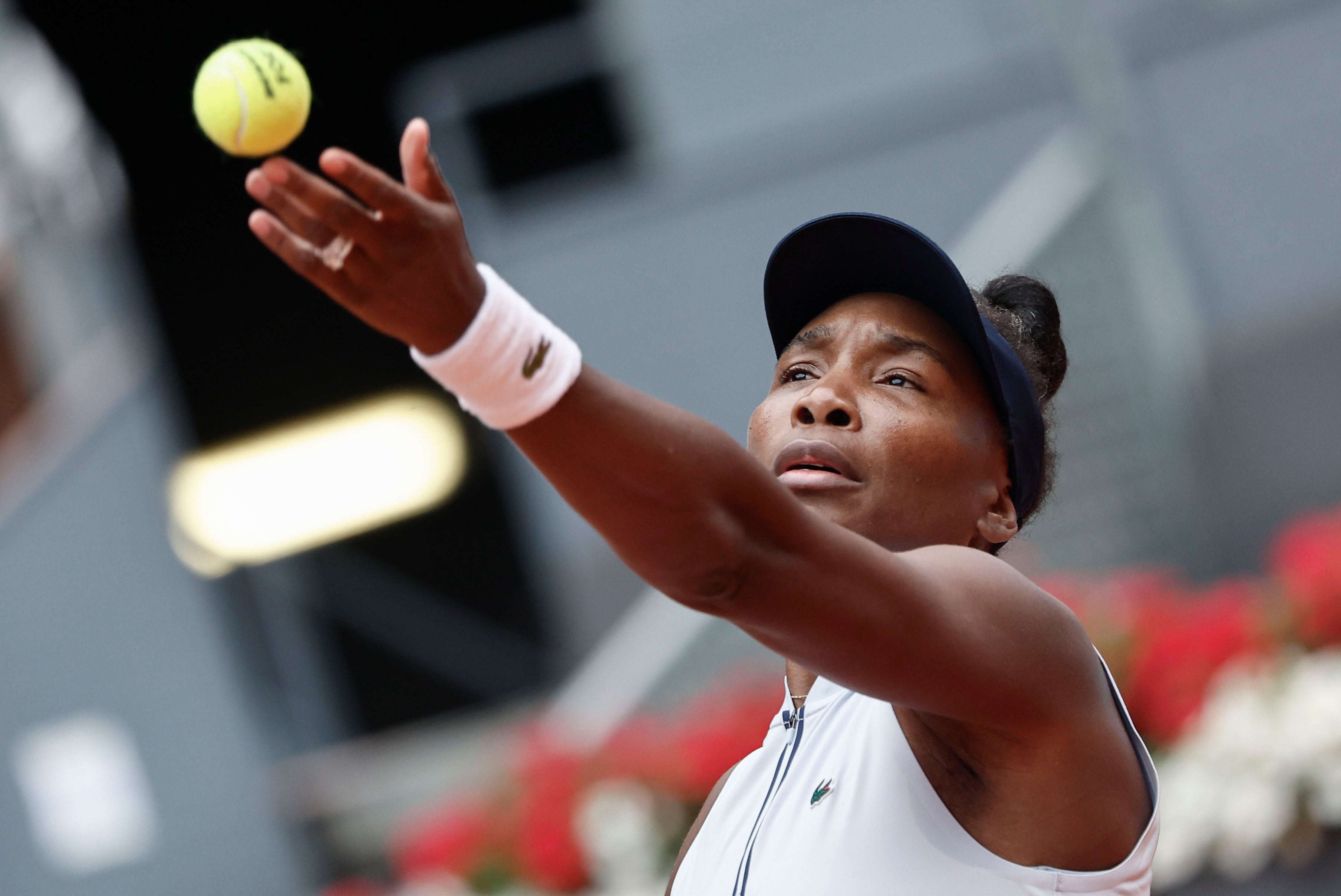 Venus Williams, durante su partido ante Kaitlin Quevedo en el Mutua Madrid Open