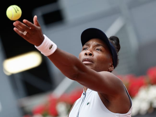 Venus Williams, durante su partido ante Kaitlin Quevedo en el Mutua Madrid Open