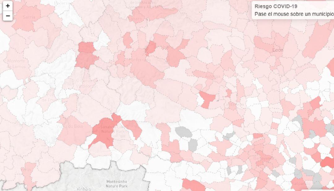 Mapa de riesgo de contagio