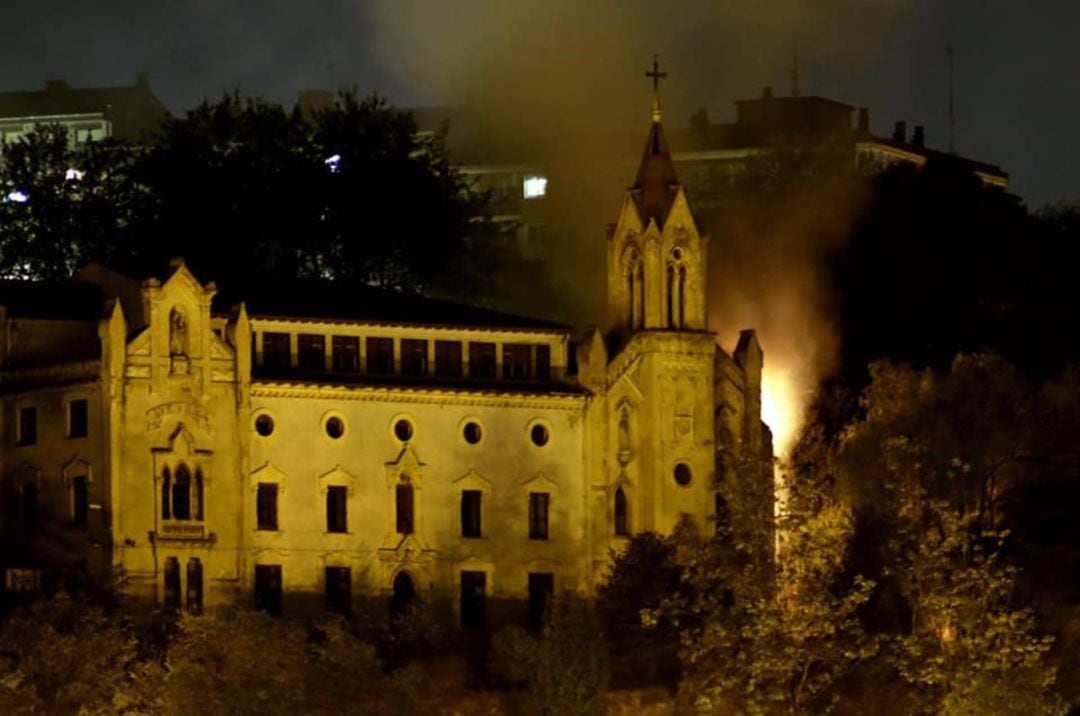 Incendio de el colegio de El Carmen de Portugalete