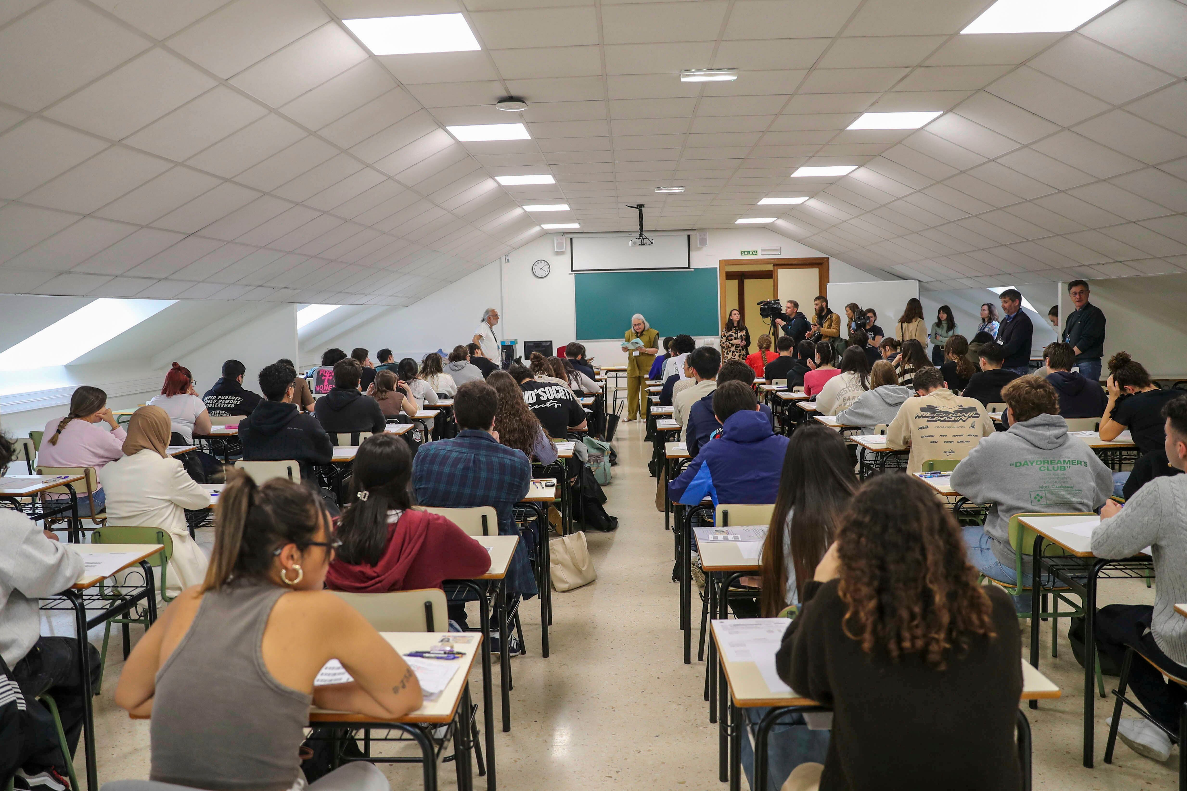 Vista del inicio de la Prueba para el Acceso a la Universidad (PAU)