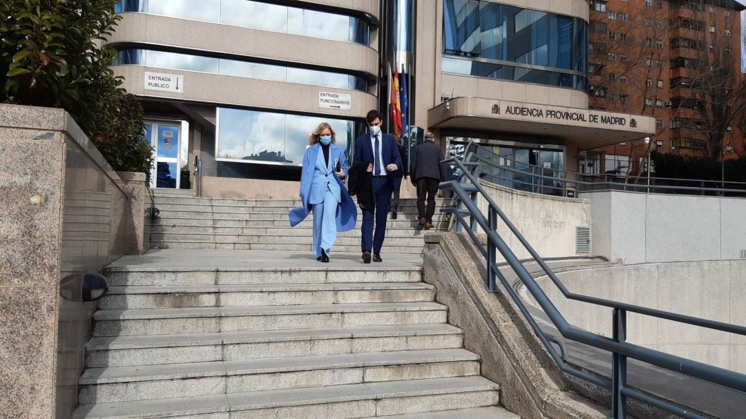 Cristina Cifuentes saliendo de la Audiencia Provincial de Madrid.