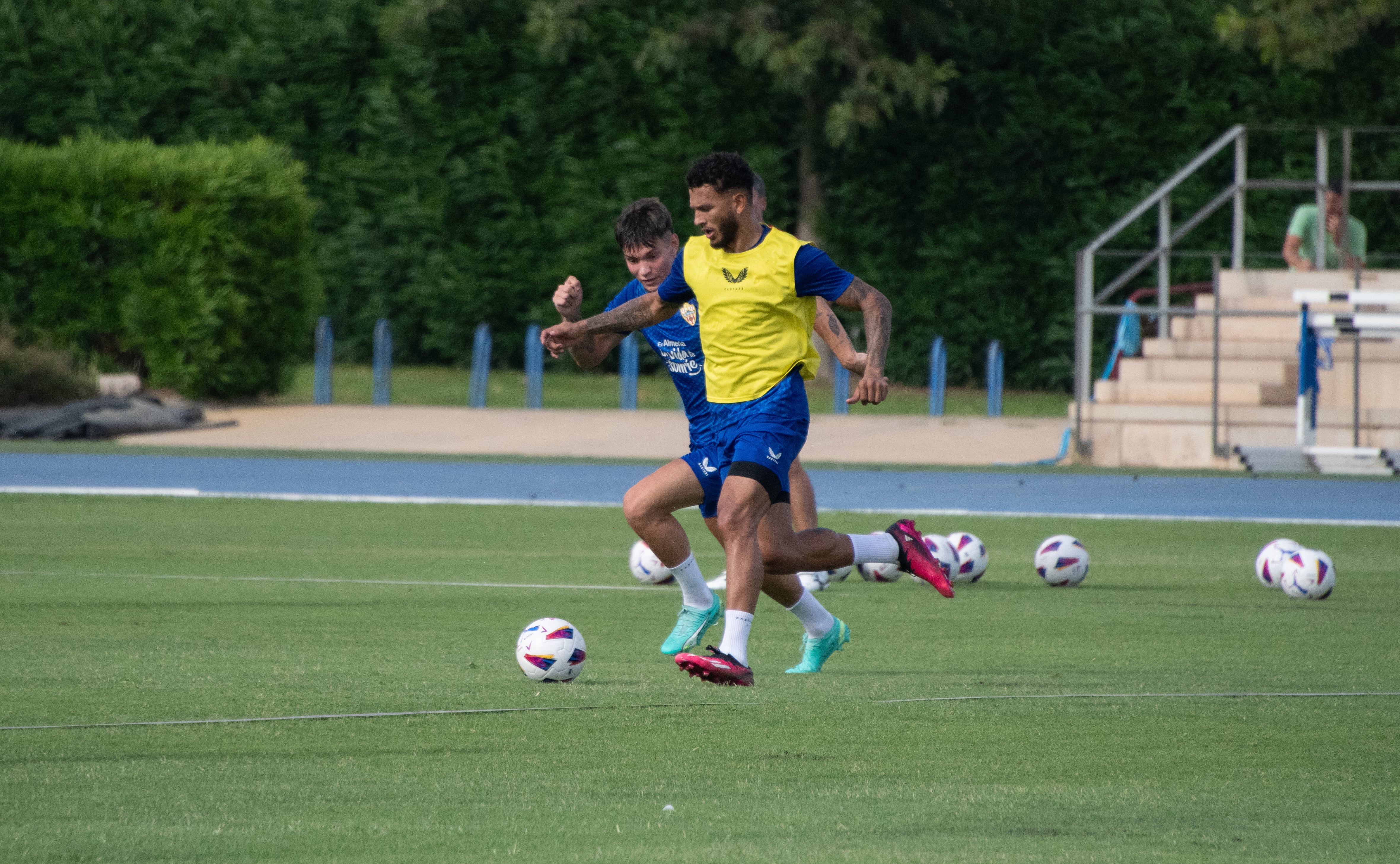 Luis Suárez en el primer entrenamiento de la pretemporada 23-24.