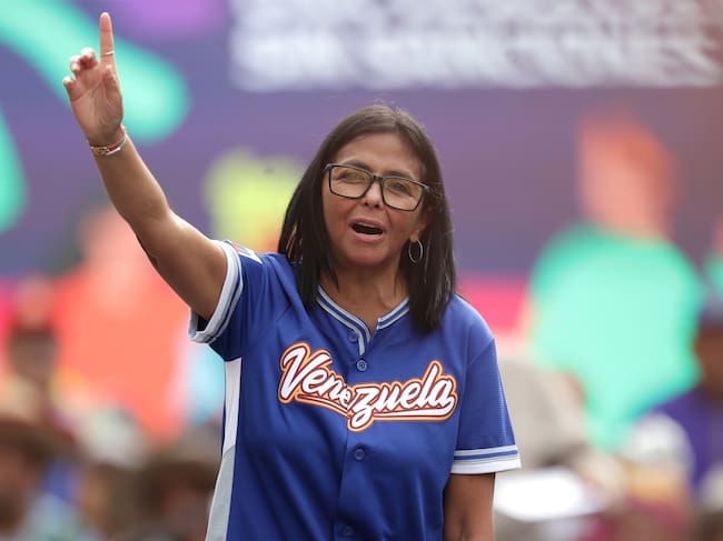 La presidenta encargada de Venezuela, Delcy Rodríguez, asiste a un evento en Caracas (Venezuela).