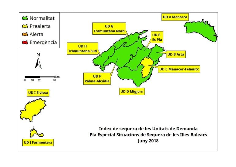 Mapa con los índices de recursos de todas las islas