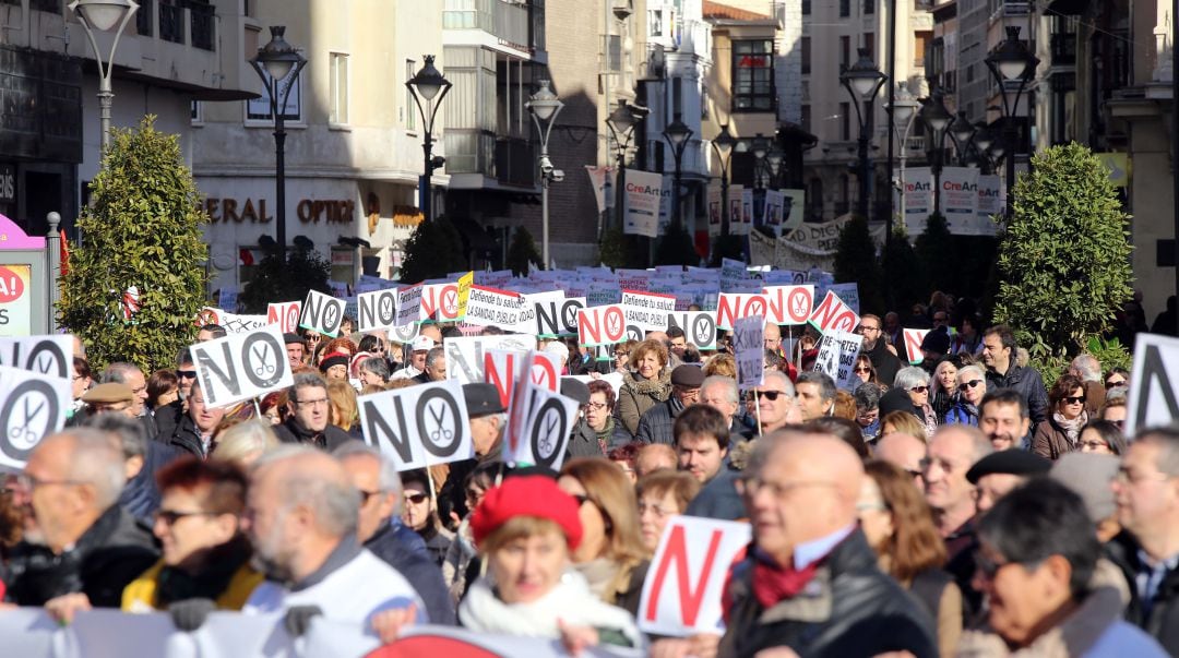 Imagen de archivo de una manifestación en defensa de la sanidad pública