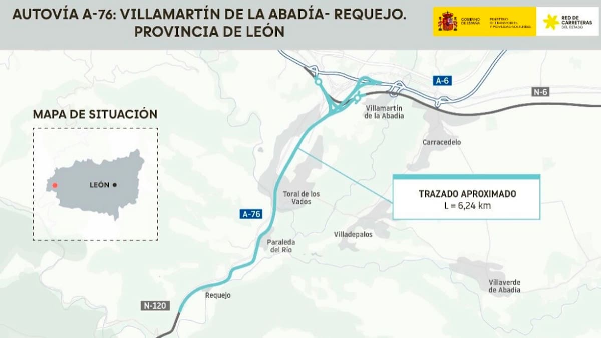 El BOE publicará esta semana el proyecto del primer tramo de la A-76 en el Bierzo